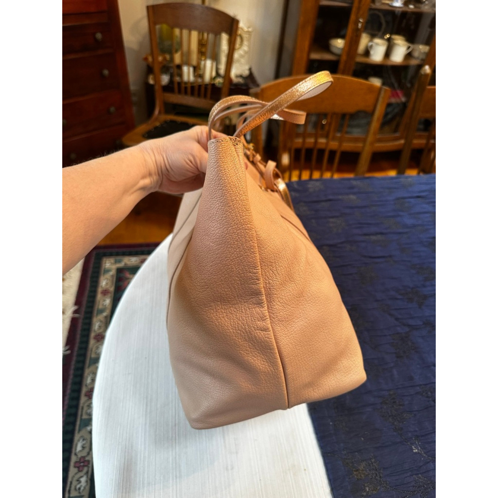 Jimmy Choo Blush Pink/Gold Leather Tote Bag - Picture 4 of 15